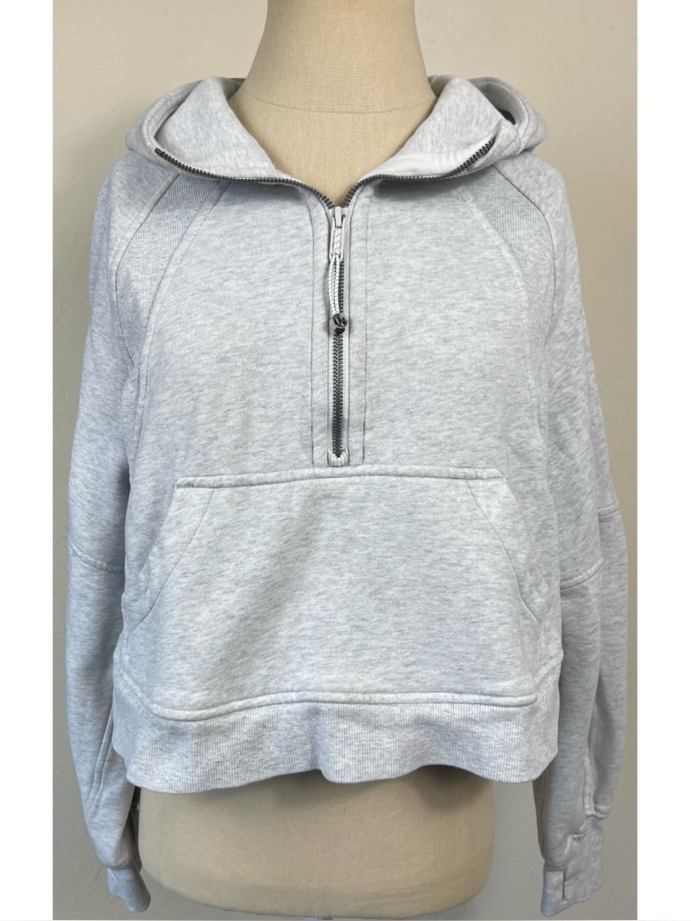 Lululemon Scuba Grey Oversized Half-Zip Hoodie Pullover